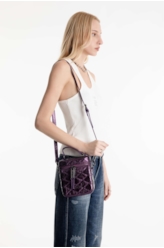 Bolsa Small Bag Quilted Deail Roxo