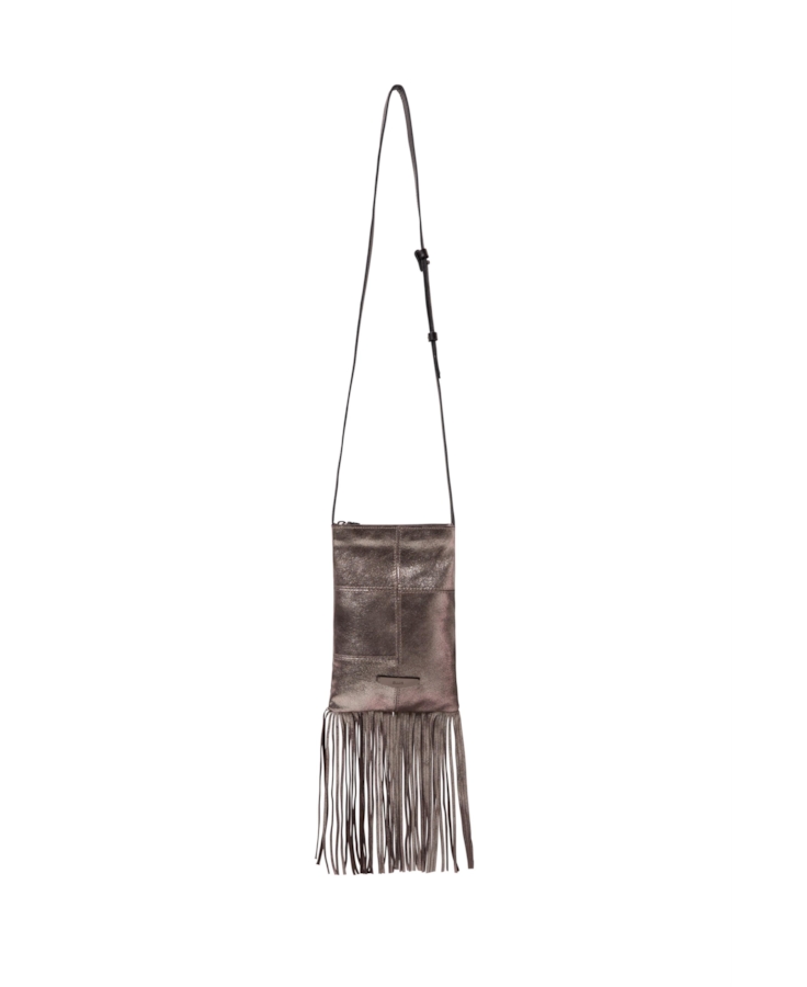 Bolsa Small Crossbody Bag Faux Ellus Silver Gray
