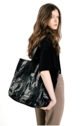 Bolsa Tote Bag Hera Techno Leather Preto