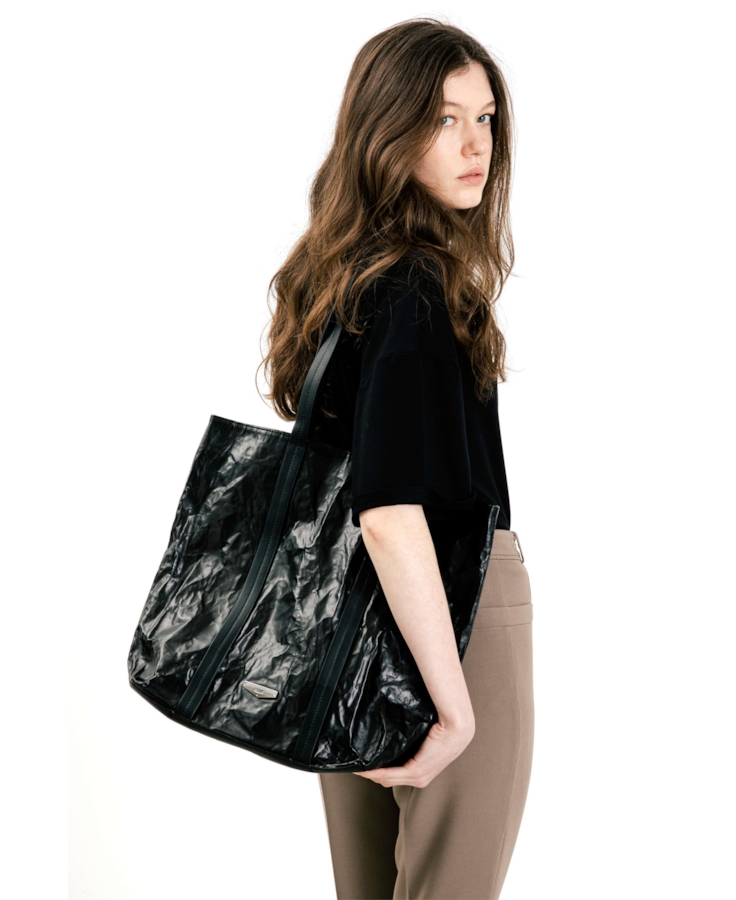 Bolsa Tote Bag Hera Techno Leather Preto