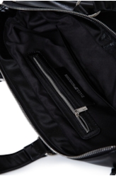 Bolsa Tote Bag Soft Techno Leather Ellus Preto