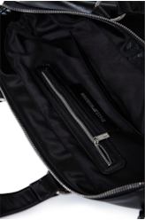 Bolsa Tote Bag Soft Techno Leather Ellus Preto