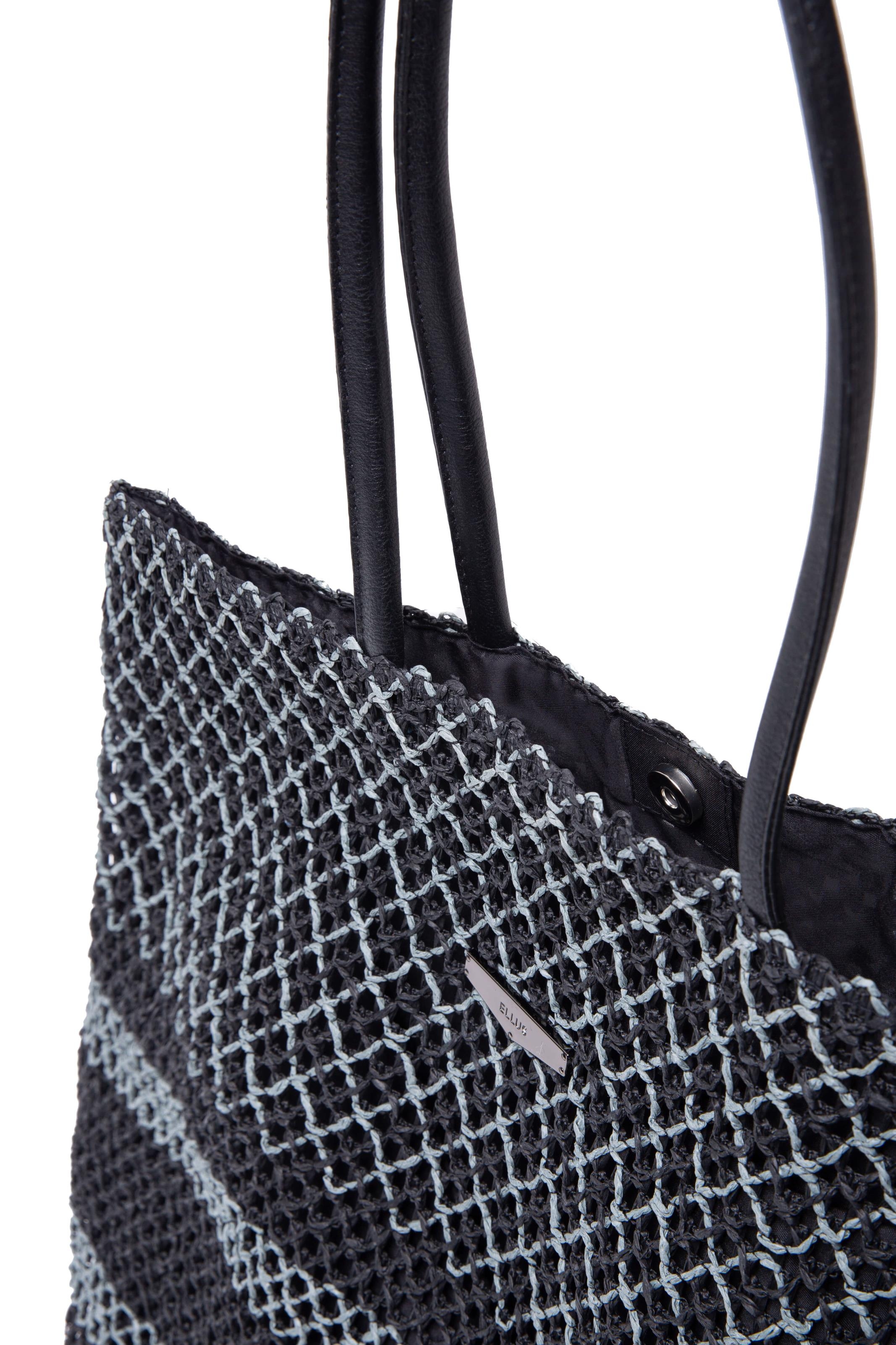 【ゆぅ】 Bolsa Totebag Tropez Ellus Preto