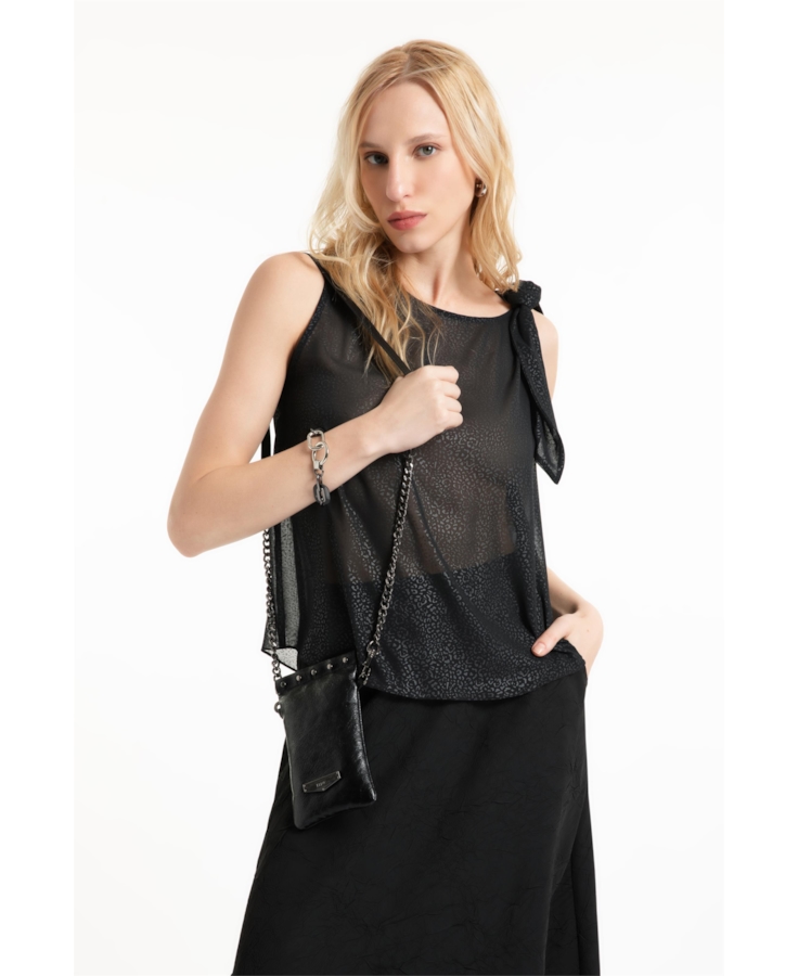 Bolsa Wallet Louise Ellus Preto