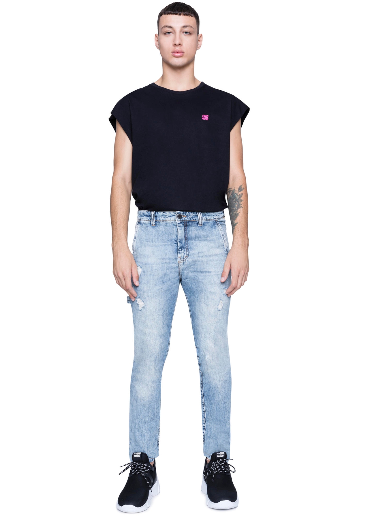 Calça 2nd Floor Comfort Slim Original Denim Lav.Clara