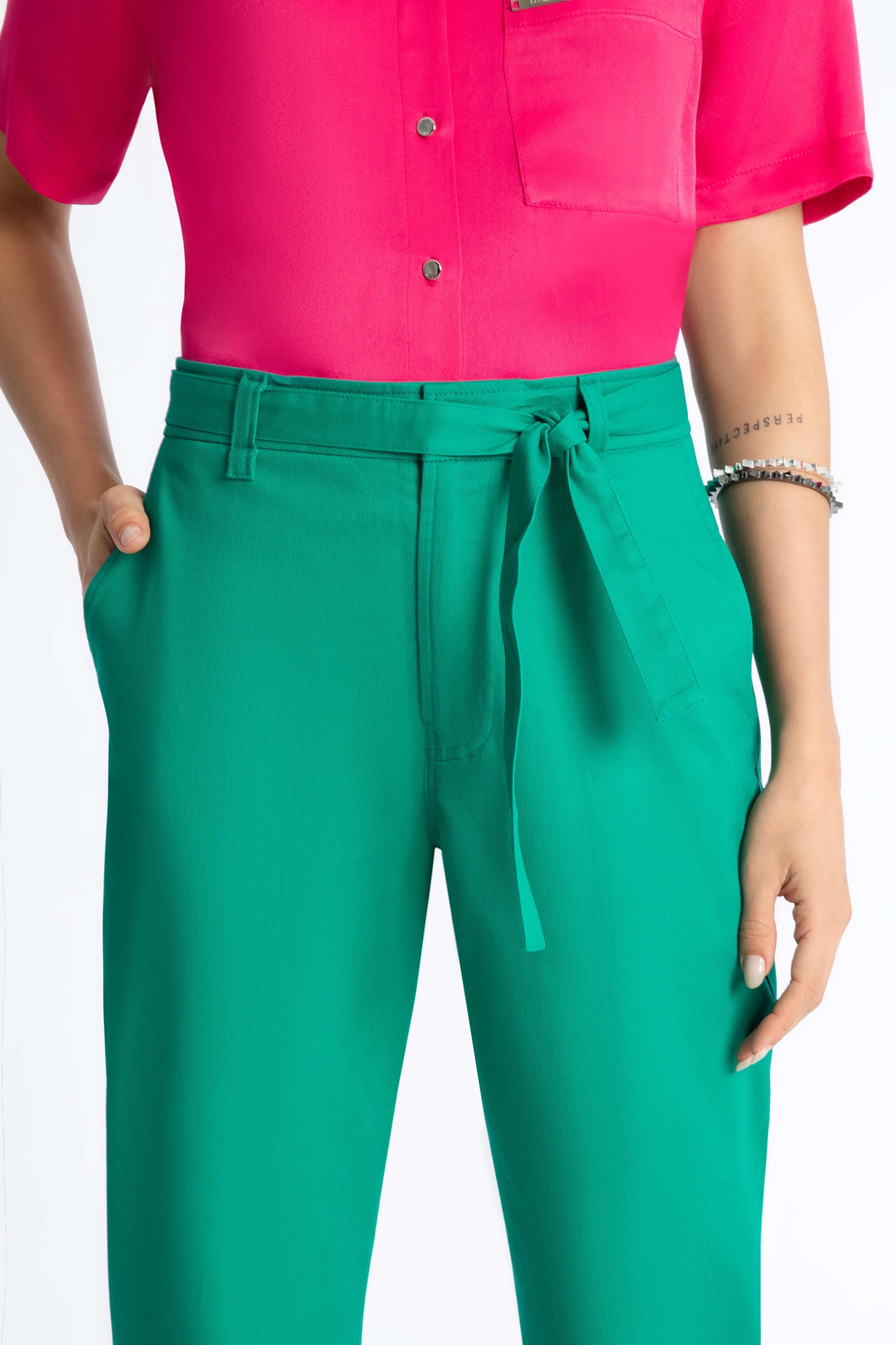 Calça Basket Mom Verde Bandeira