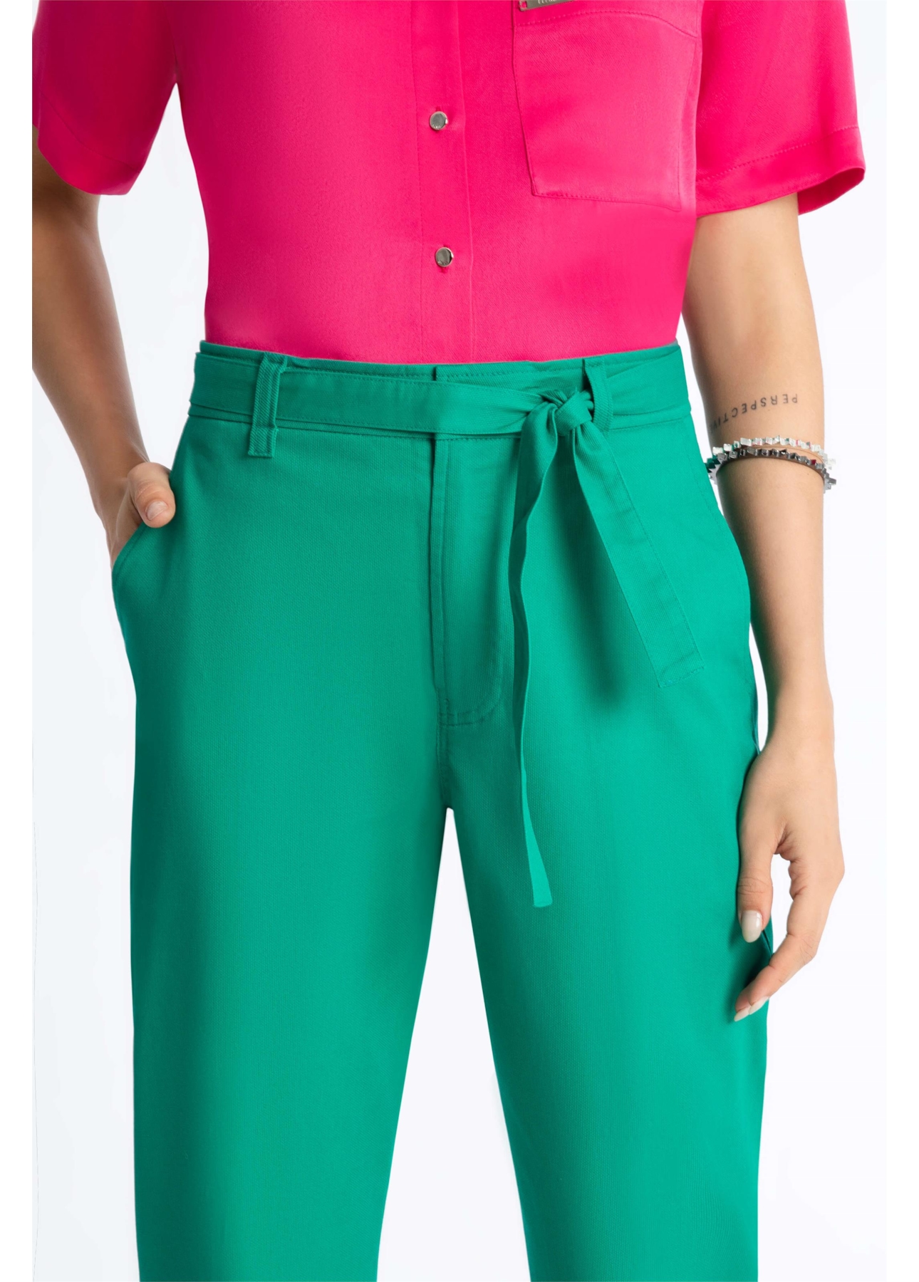 Calça Basket Mom Verde Bandeira