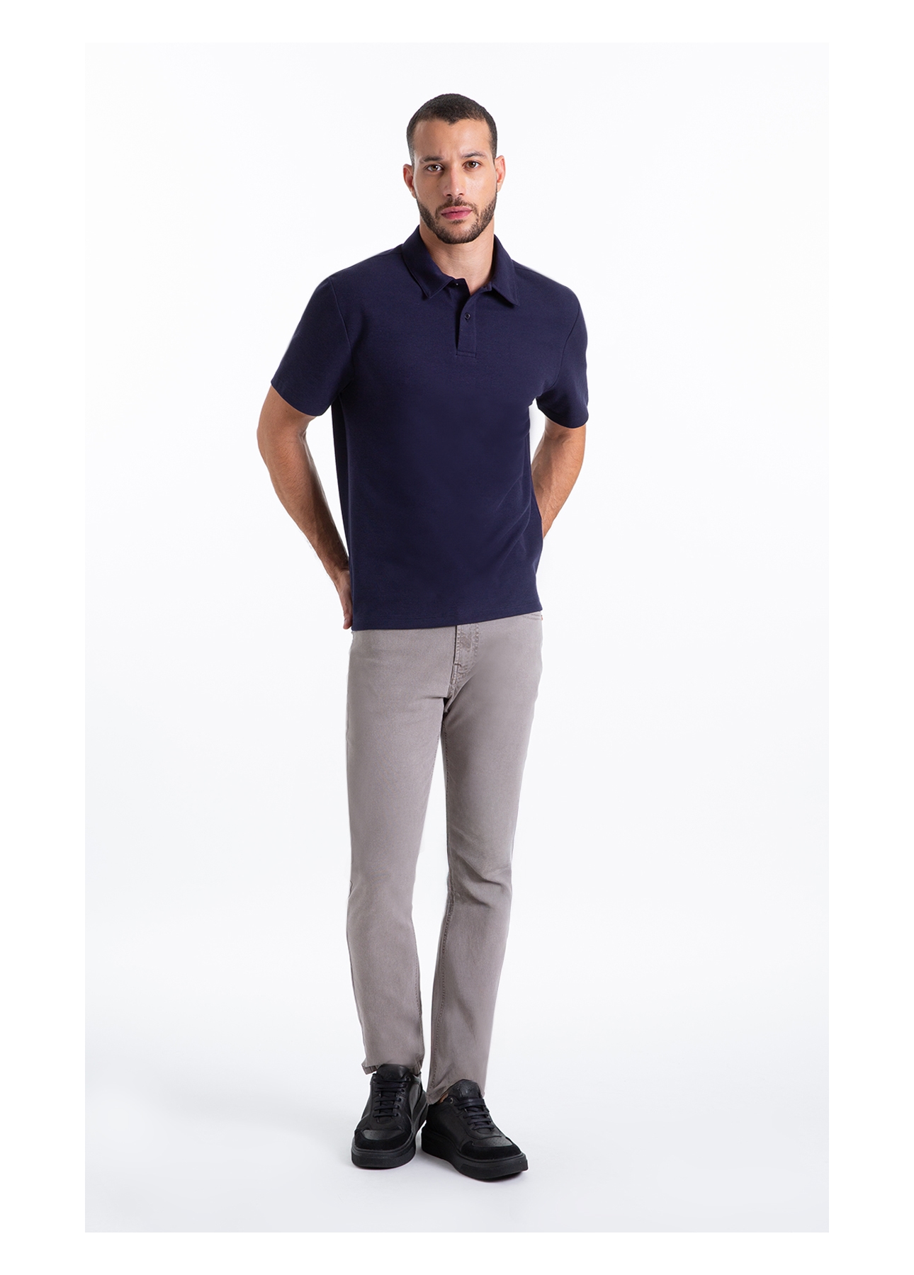 Calça Beehive Color Slim 5 Pockets Cinza
