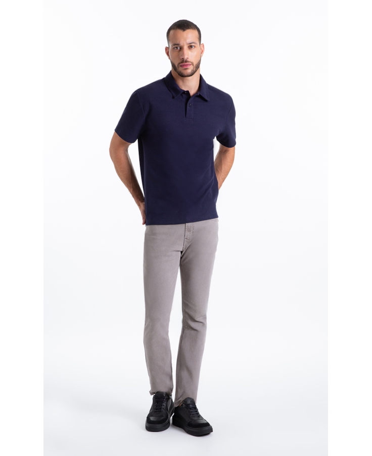 Calça Beehive Color Slim 5 Pockets Cinza