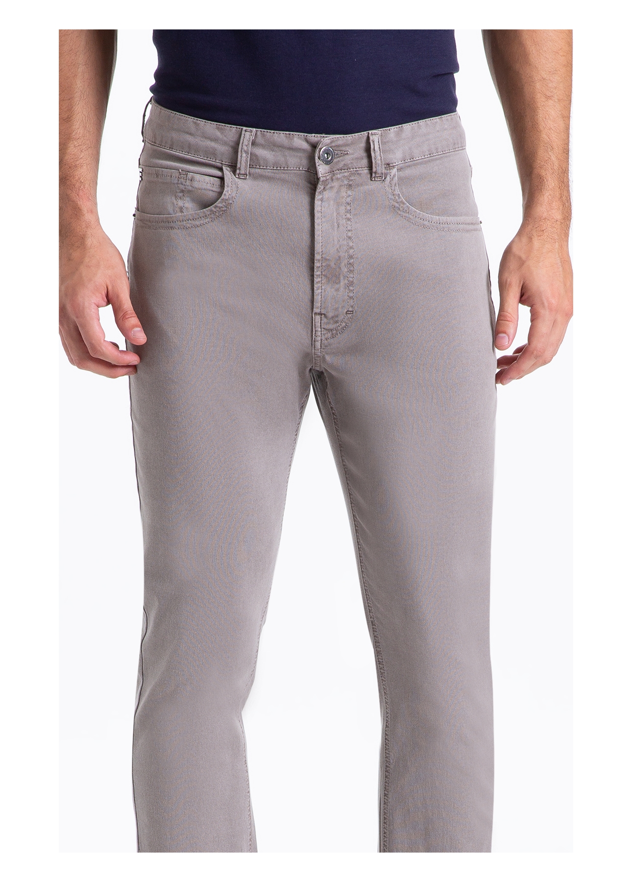 Calça Beehive Color Slim 5 Pockets Cinza