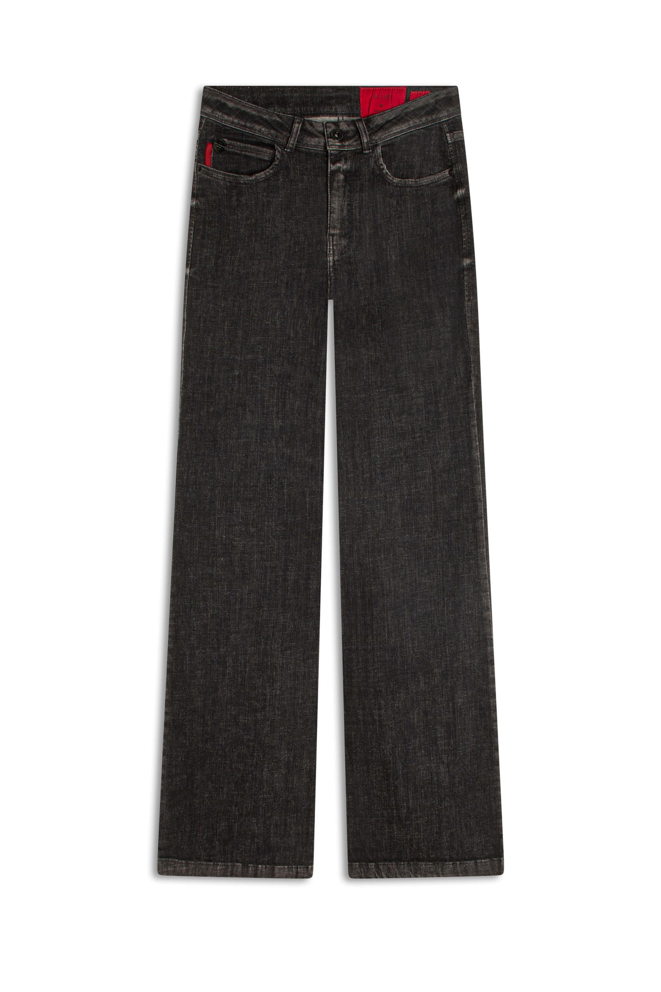 エル Calça Black Cross Flare Lav.Black C/ Luva