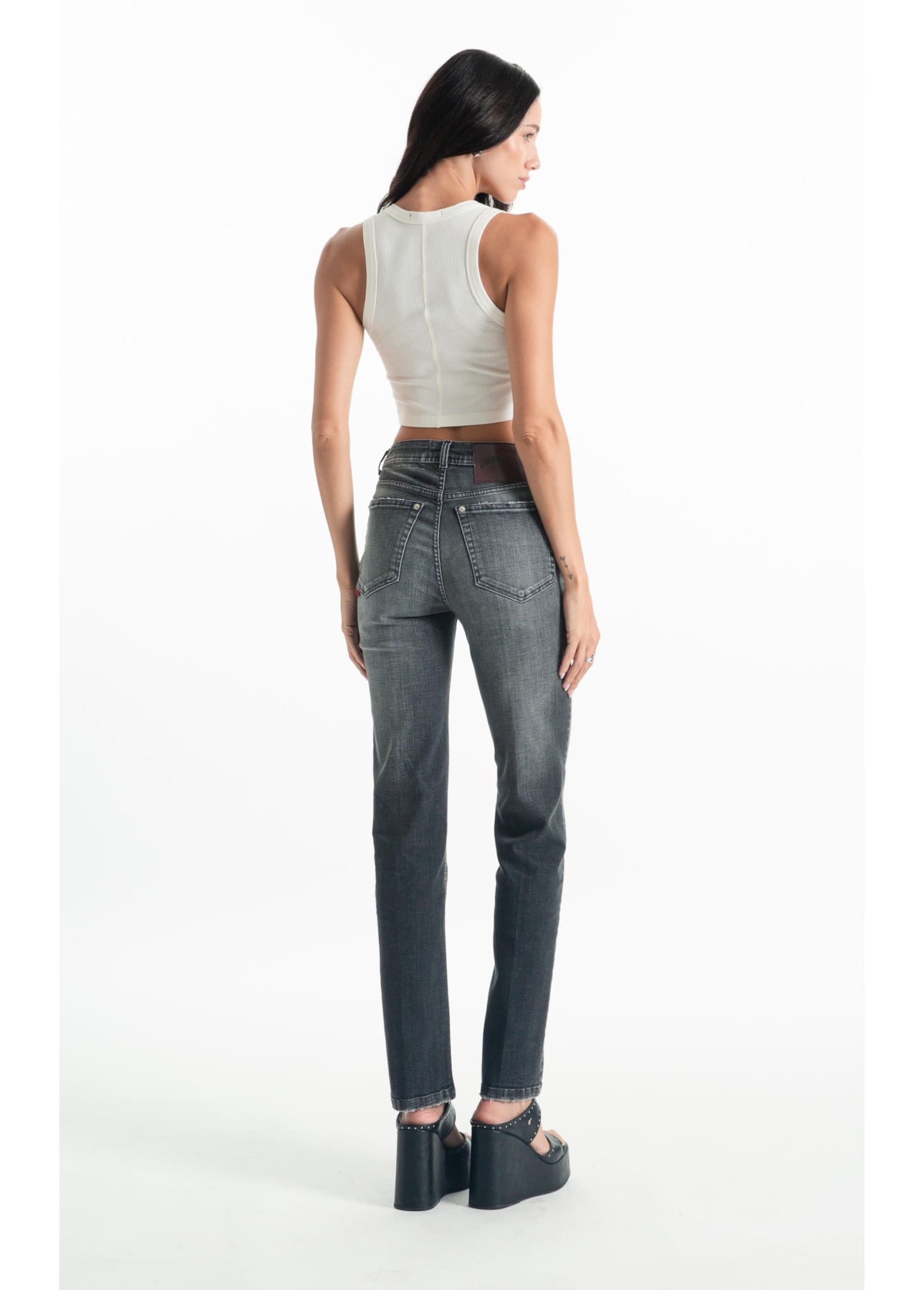 Calça Black Cross Reta Lav.Escuro