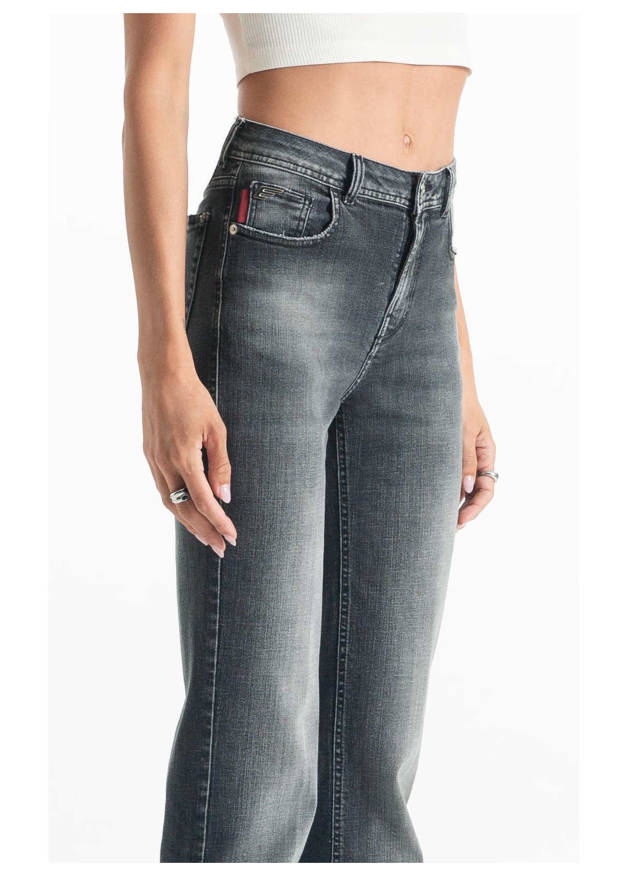 Calça Black Cross Reta Lav.Escuro