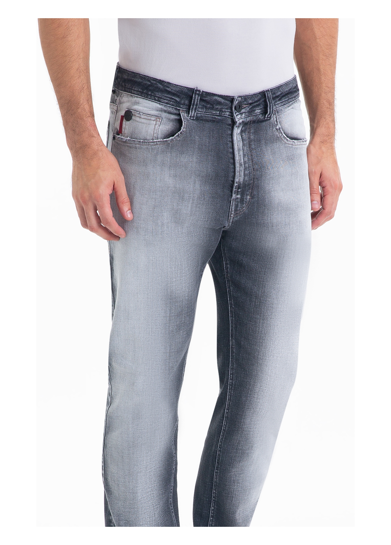 Calça Black Cross Slim Lav.Grey