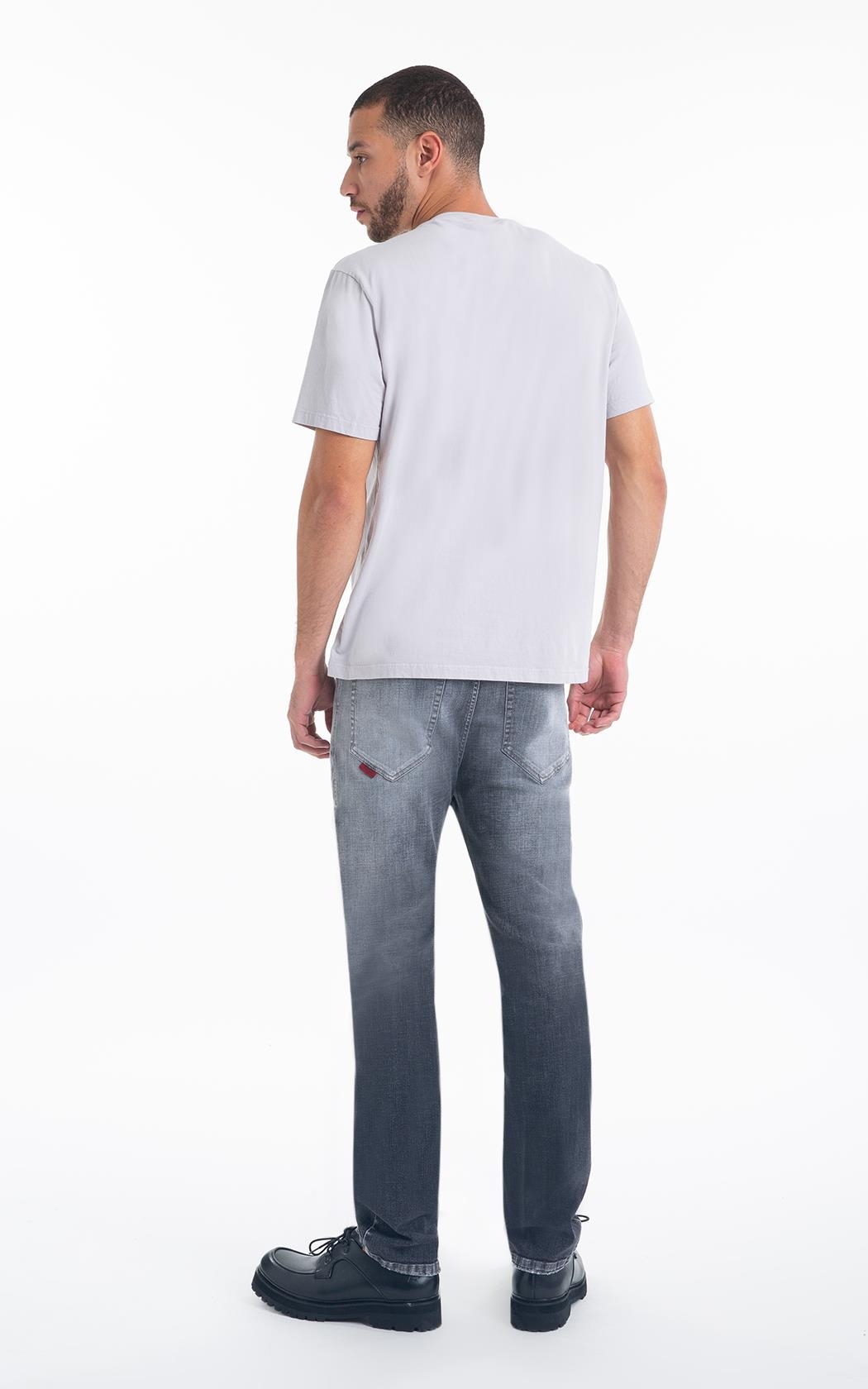 ※H c-boy style (vol.1191) Calça Black Cross Slim Lav.Grey