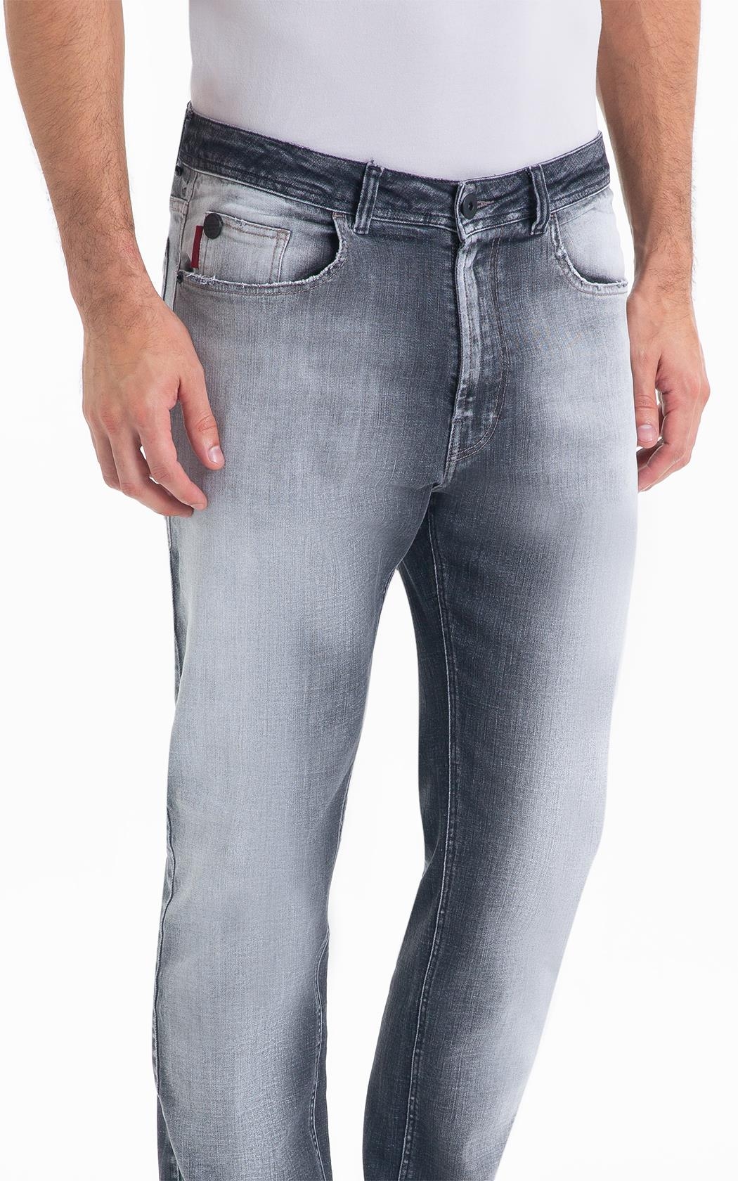 ※H c-boy style (vol.1191) Calça Black Cross Slim Lav.Grey