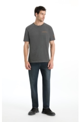 Calça Blue Cross Slim Lav. Escuro