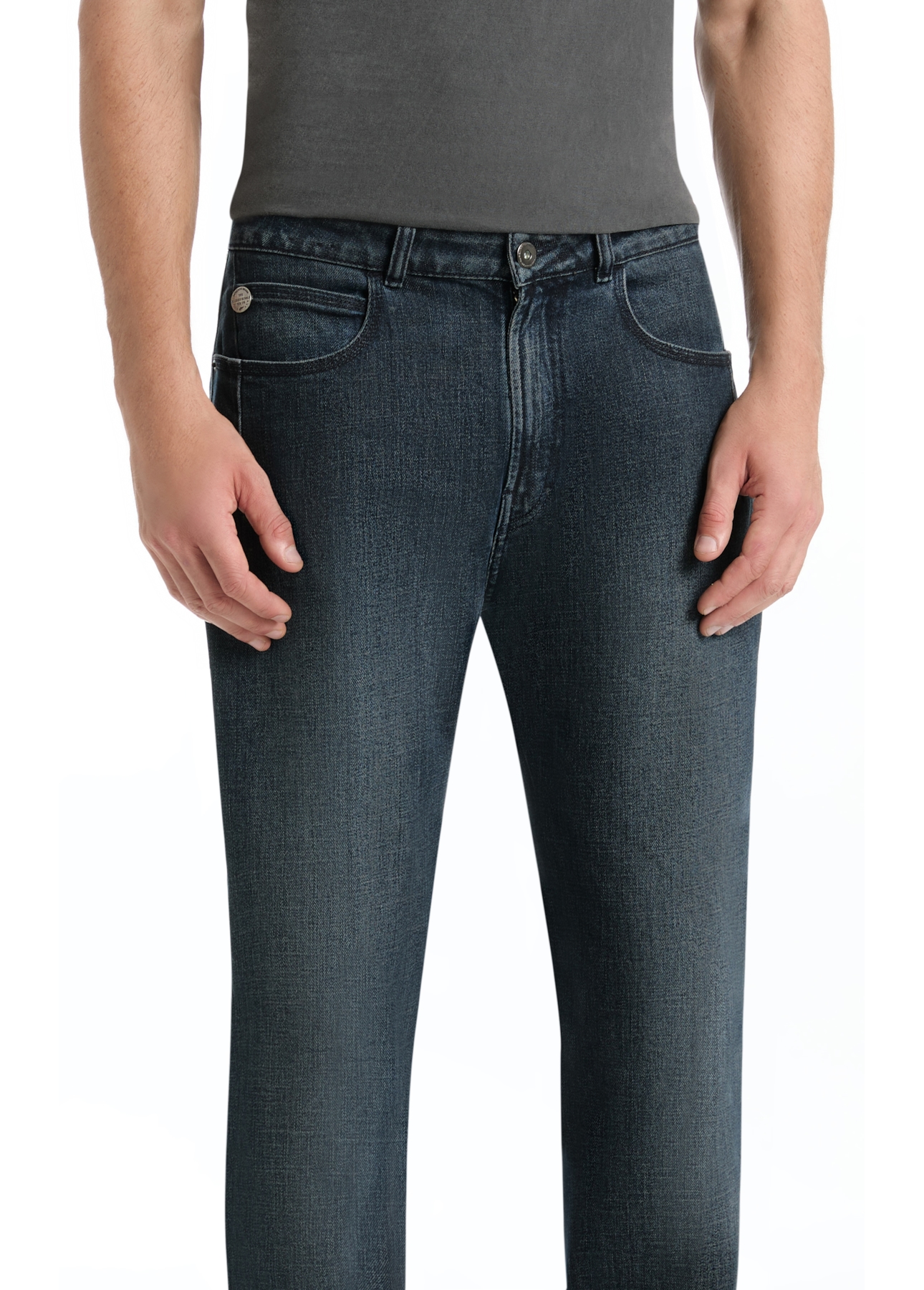 Calça Blue Cross Slim Lav. Escuro