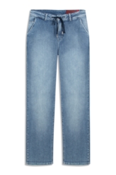 Calça Blue Stretch  Reta Preppy Lav. Claro