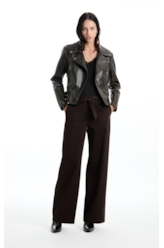 Calça Broken Wideleg Dark Brown