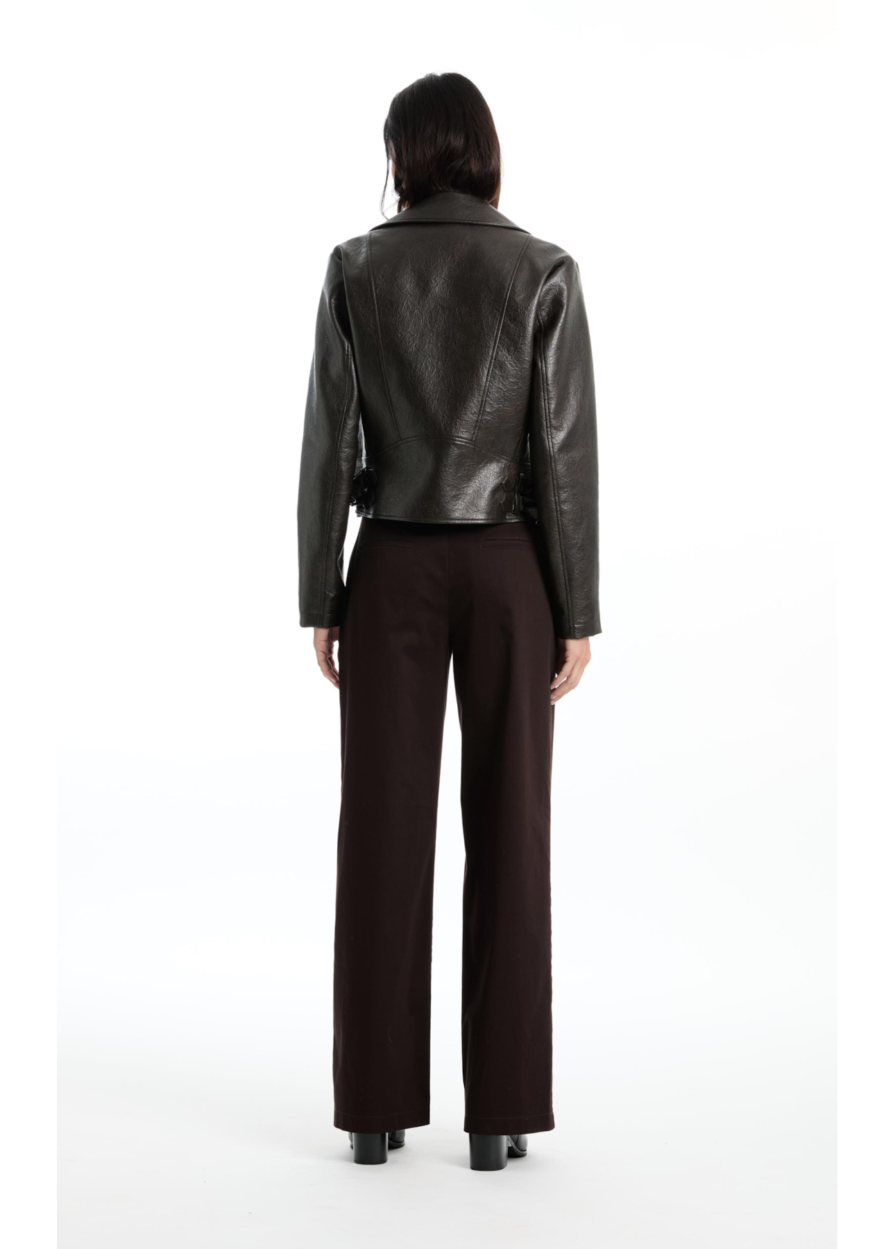 Calça Broken Wideleg Dark Brown