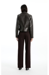 Calça Broken Wideleg Dark Brown