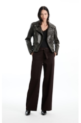 Calça Broken Wideleg Dark Brown