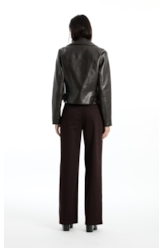 Calça Broken Wideleg Dark Brown