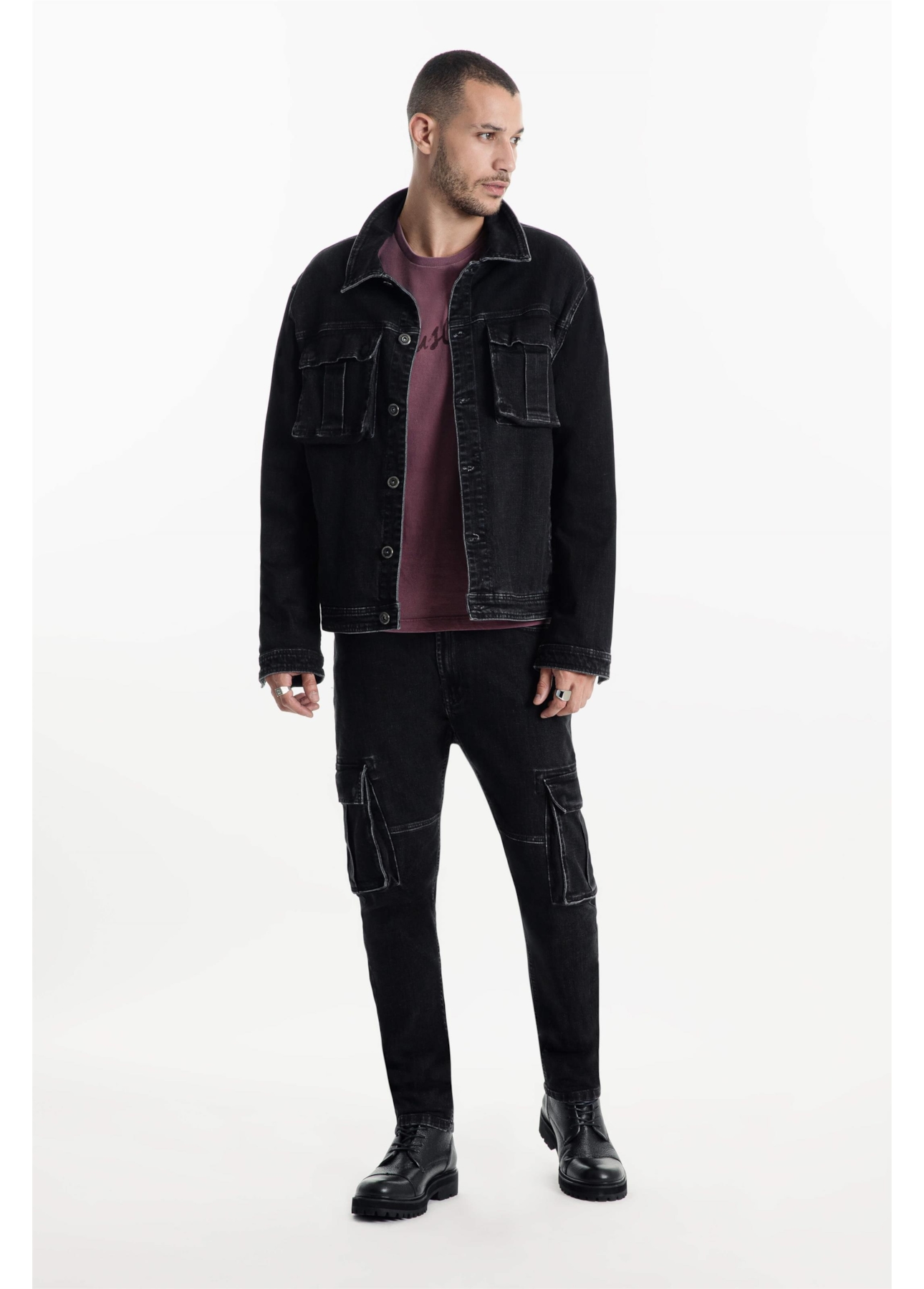 Calça Cargo Heavy Black 2001-Lav.Black C/ Luva