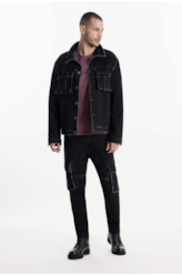 Calça Cargo Heavy Black 2001-Lav.Black C/ Luva