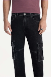 Calça Cargo Heavy Black 2001-Lav.Black C/ Luva