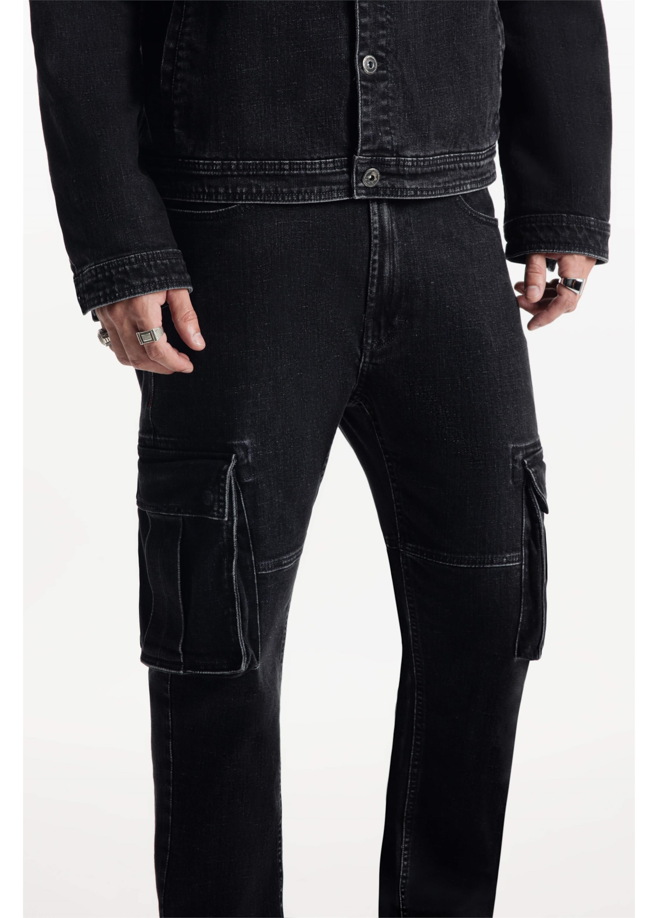 Calça Cargo Heavy Black 2001-Lav.Black C/ Luva