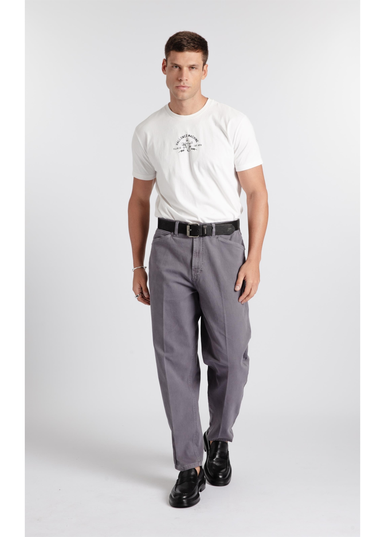 Calça Chevalier Baggy Cinza Claro