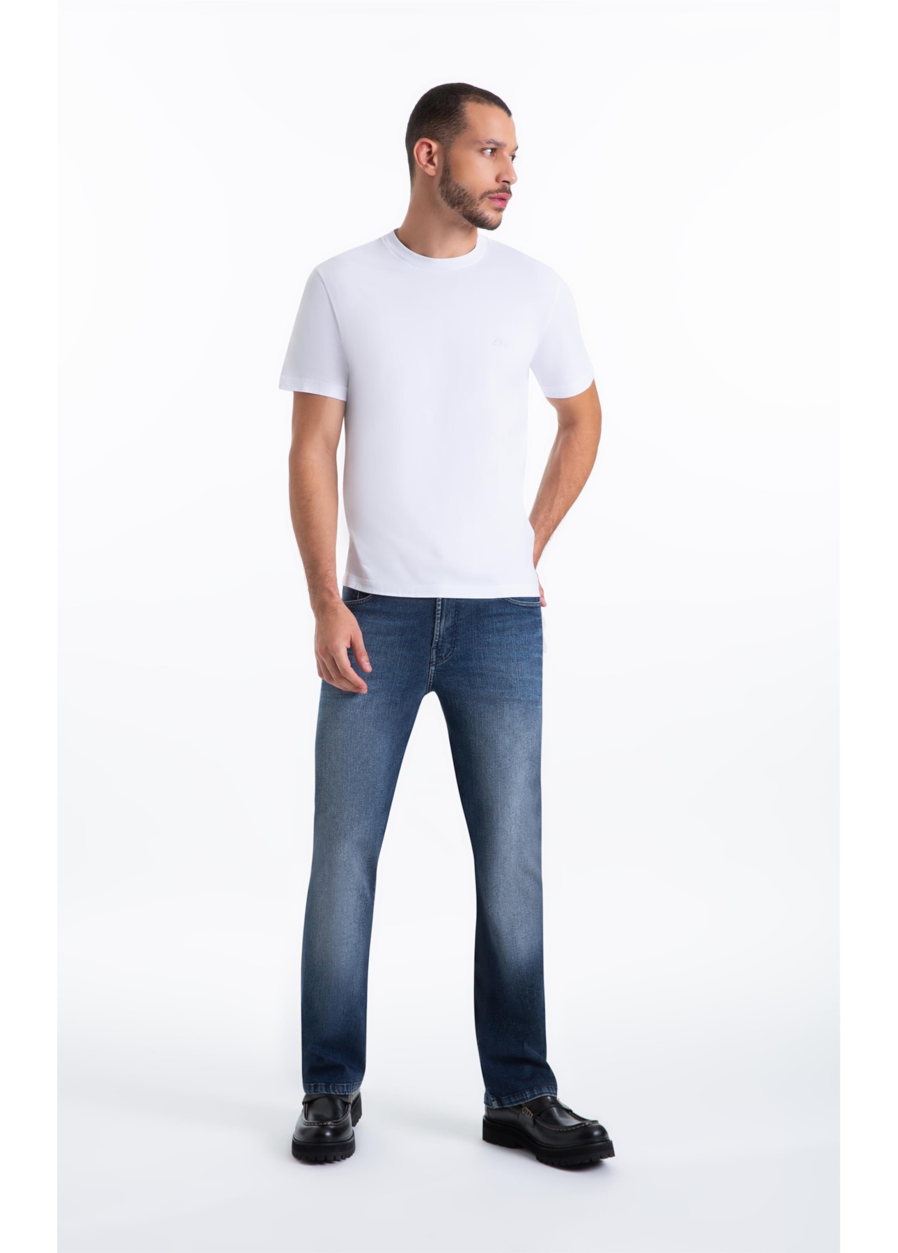Calça Classic Denim Elastic Boot Cut Lav.Escuro