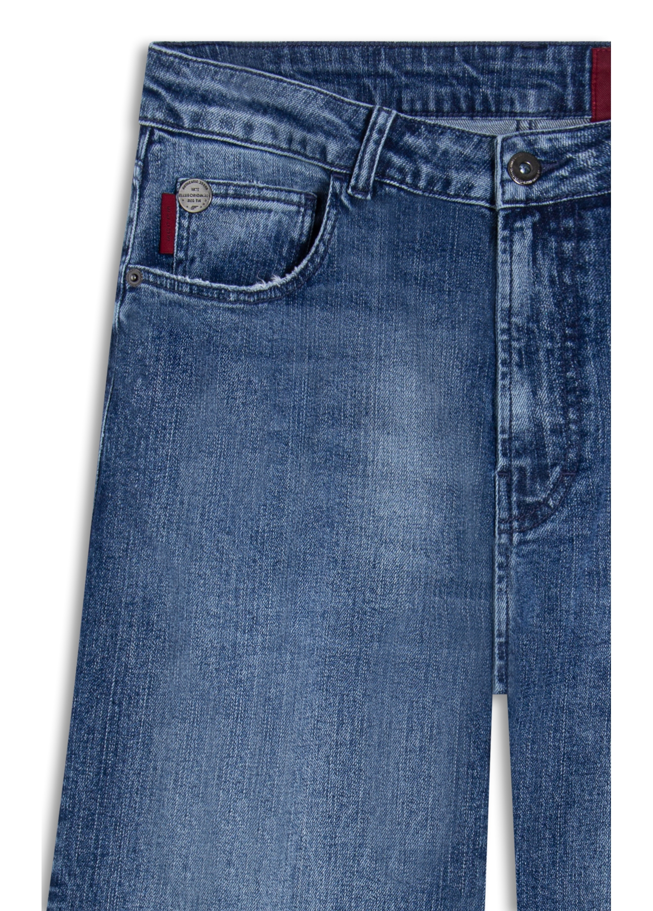 Calça Classic Denim Elastic Flare 5 Pockets 2154-Lav.Claro C/ Tie Dye