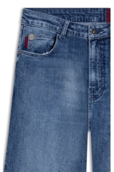 Calça Classic Denim Elastic Flare 5 Pockets 2154-Lav.Claro C/ Tie Dye