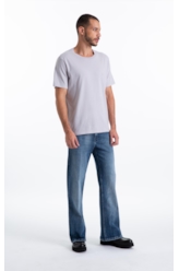 Calça Classic Denim Elastic Flare 5 Pockets 2154-Lav.Claro C/ Tie Dye