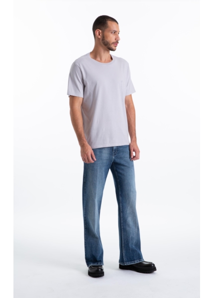 Calça Classic Denim Elastic Flare 5 Pockets 2154-Lav.Claro C/ Tie Dye