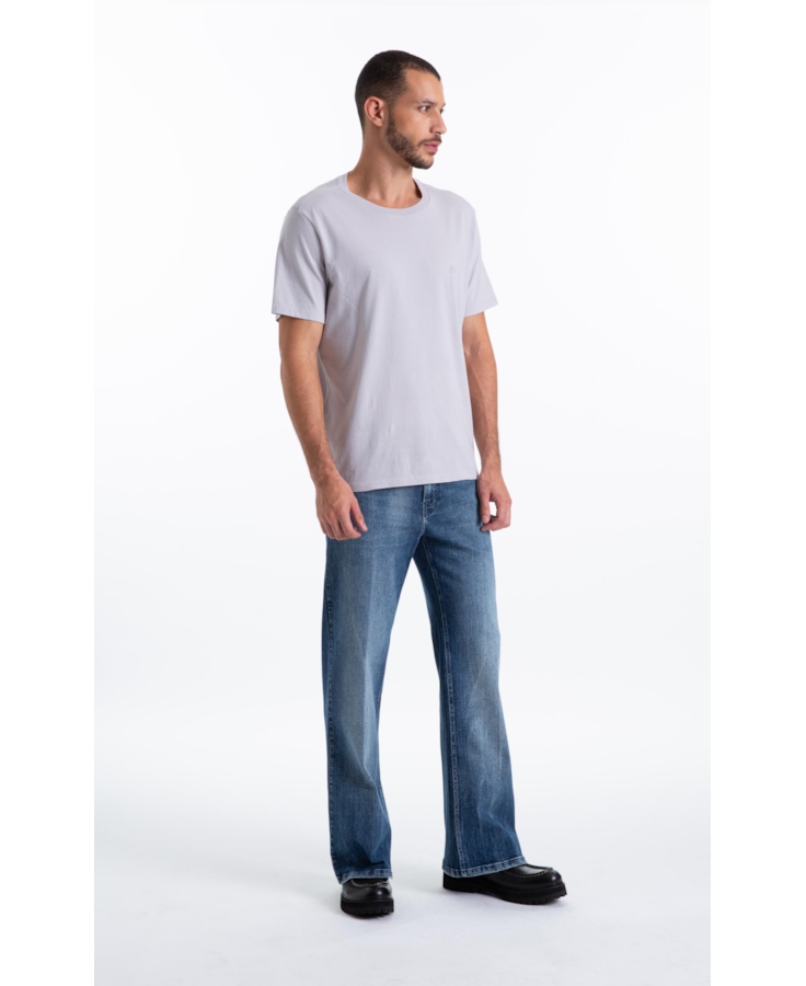 Calça Classic Denim Elastic Flare 5 Pockets 2154-Lav.Claro C/ Tie Dye