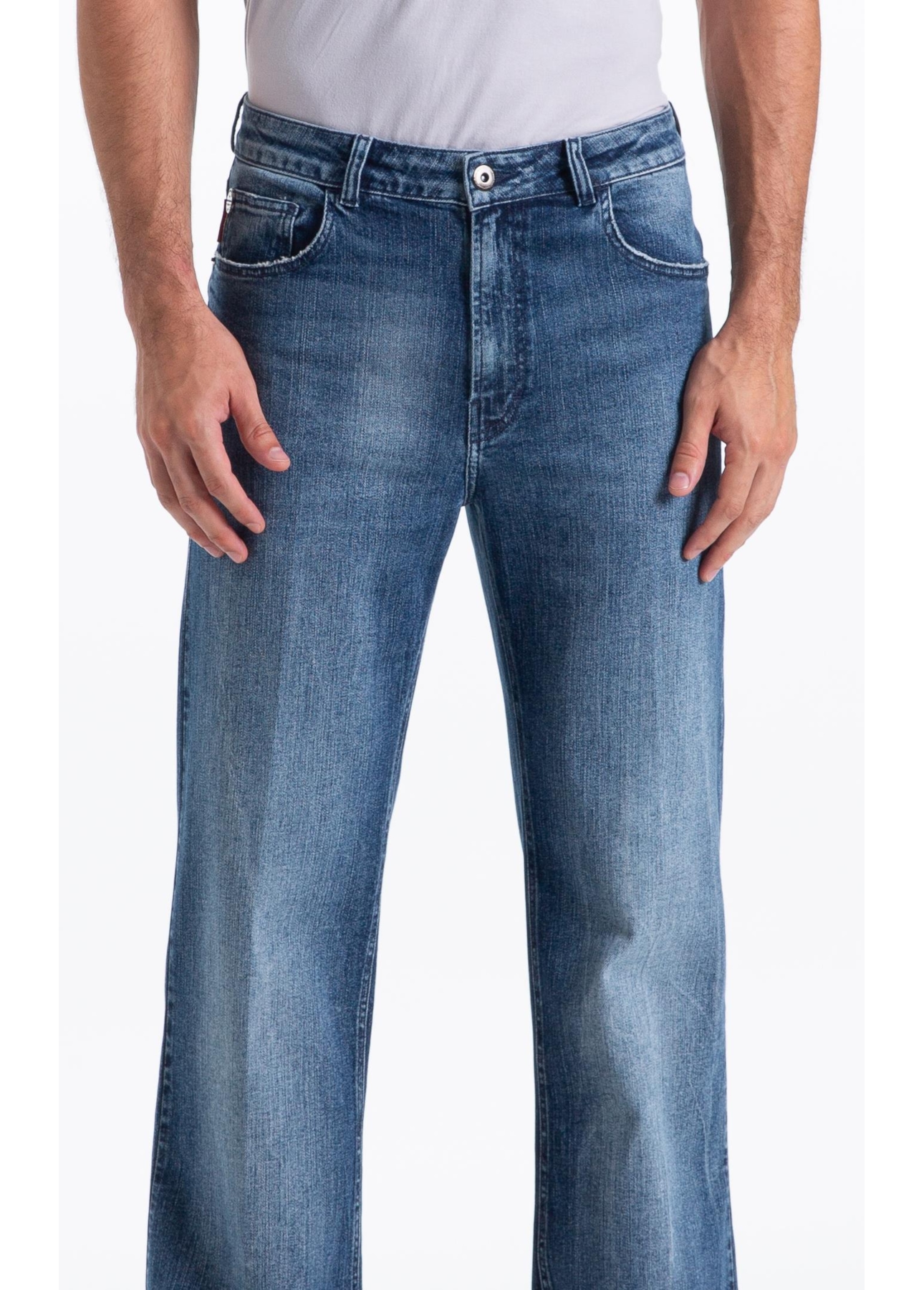 Calça Classic Denim Elastic Flare 5 Pockets 2154-Lav.Claro C/ Tie Dye