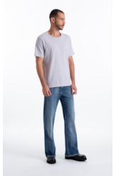 Calça Classic Denim Elastic Flare 5 Pockets 2154-Lav.Claro C/ Tie Dye