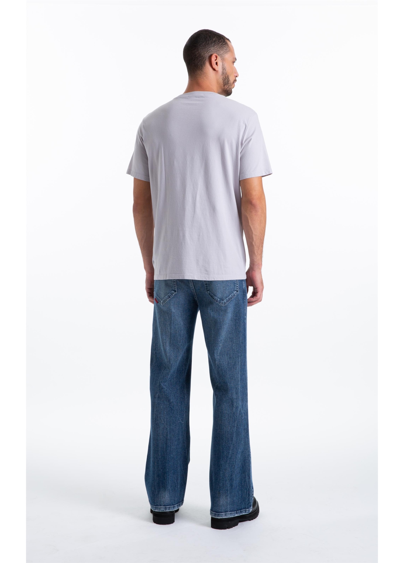 Calça Classic Denim Elastic Flare 5 Pockets 2154-Lav.Claro C/ Tie Dye