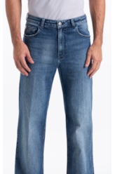 Calça Classic Denim Elastic Flare 5 Pockets 2154-Lav.Claro C/ Tie Dye
