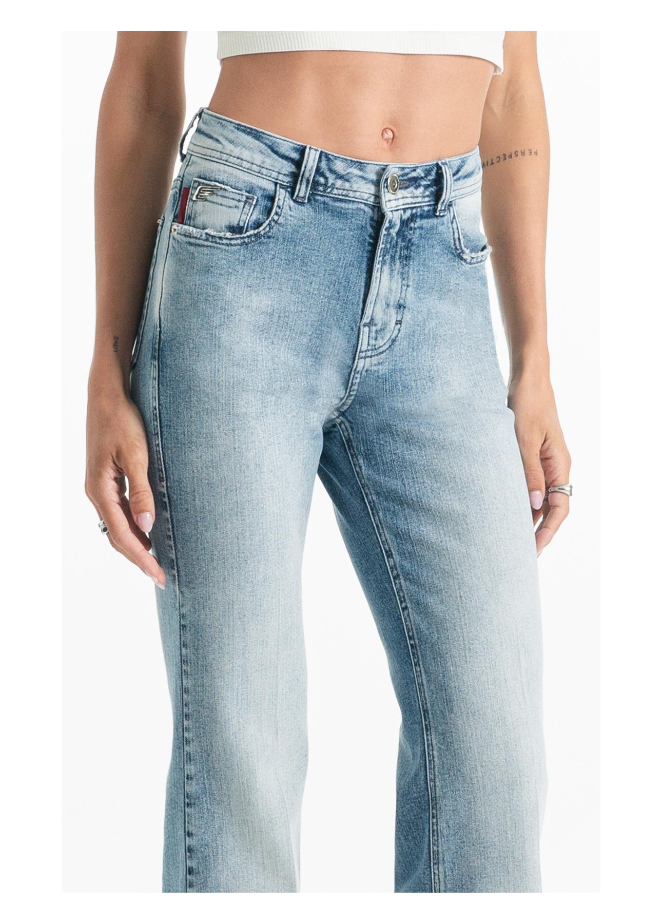 Calça Classic Denim Elastic Flare Lav.Claro