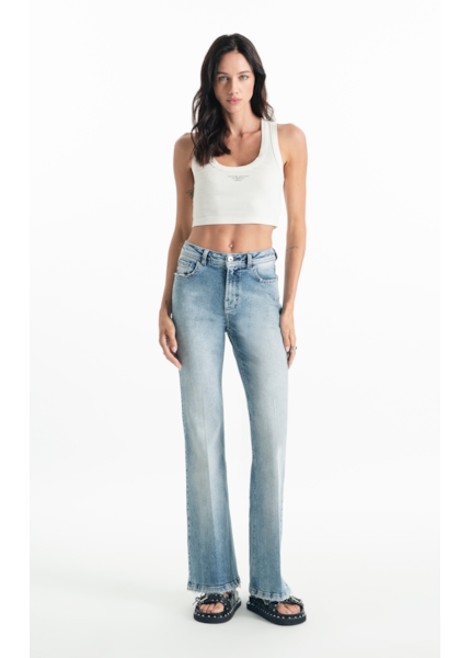 Calça Classic Denim Elastic Flare Lav.Claro