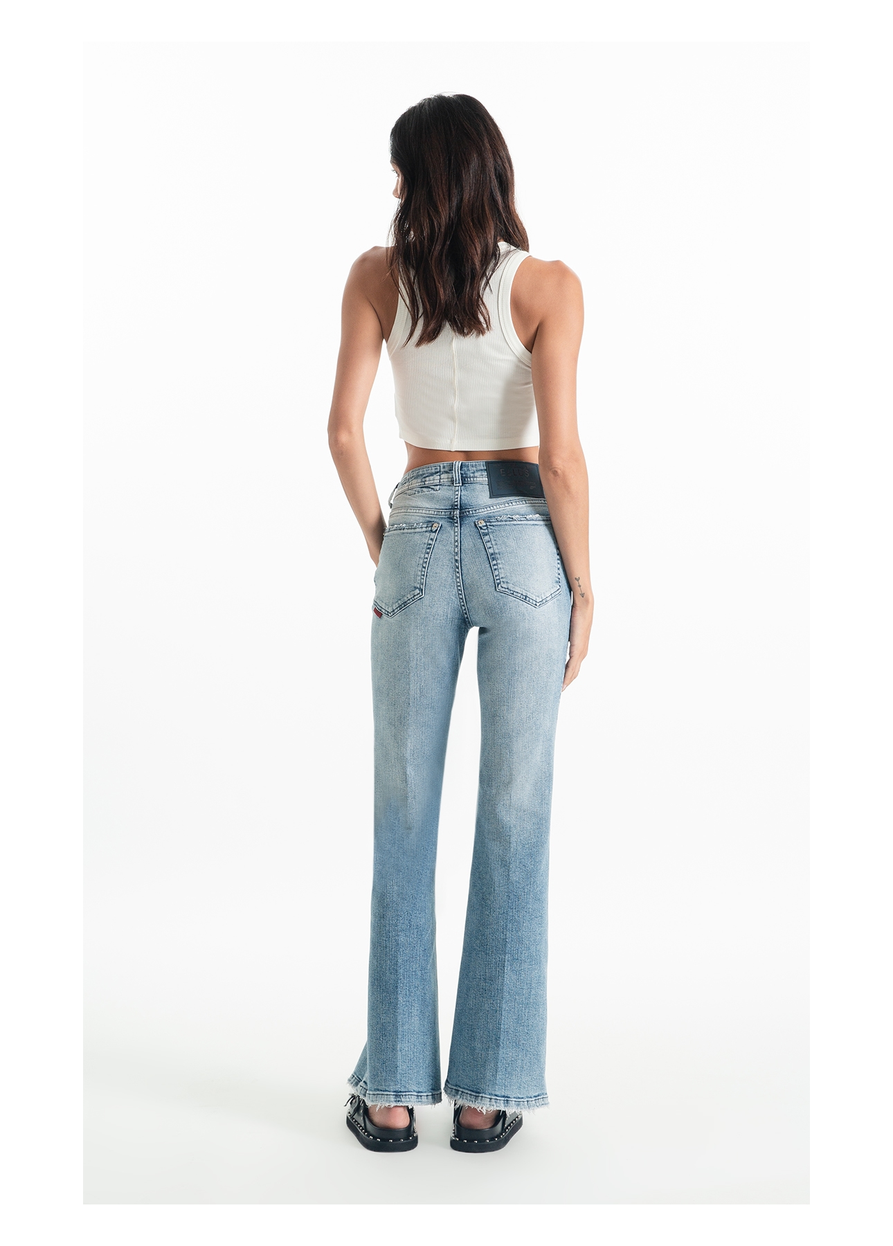 Calça Classic Denim Elastic Flare Lav.Claro