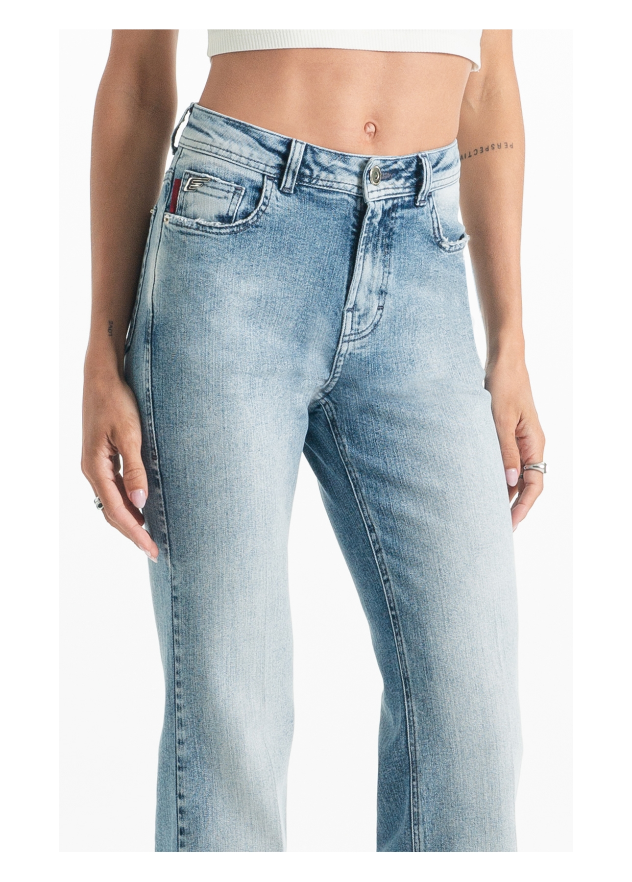 Calça Classic Denim Elastic Flare Lav.Claro