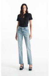 Calça Classic Denim Elastic Reta Lav.Claro
