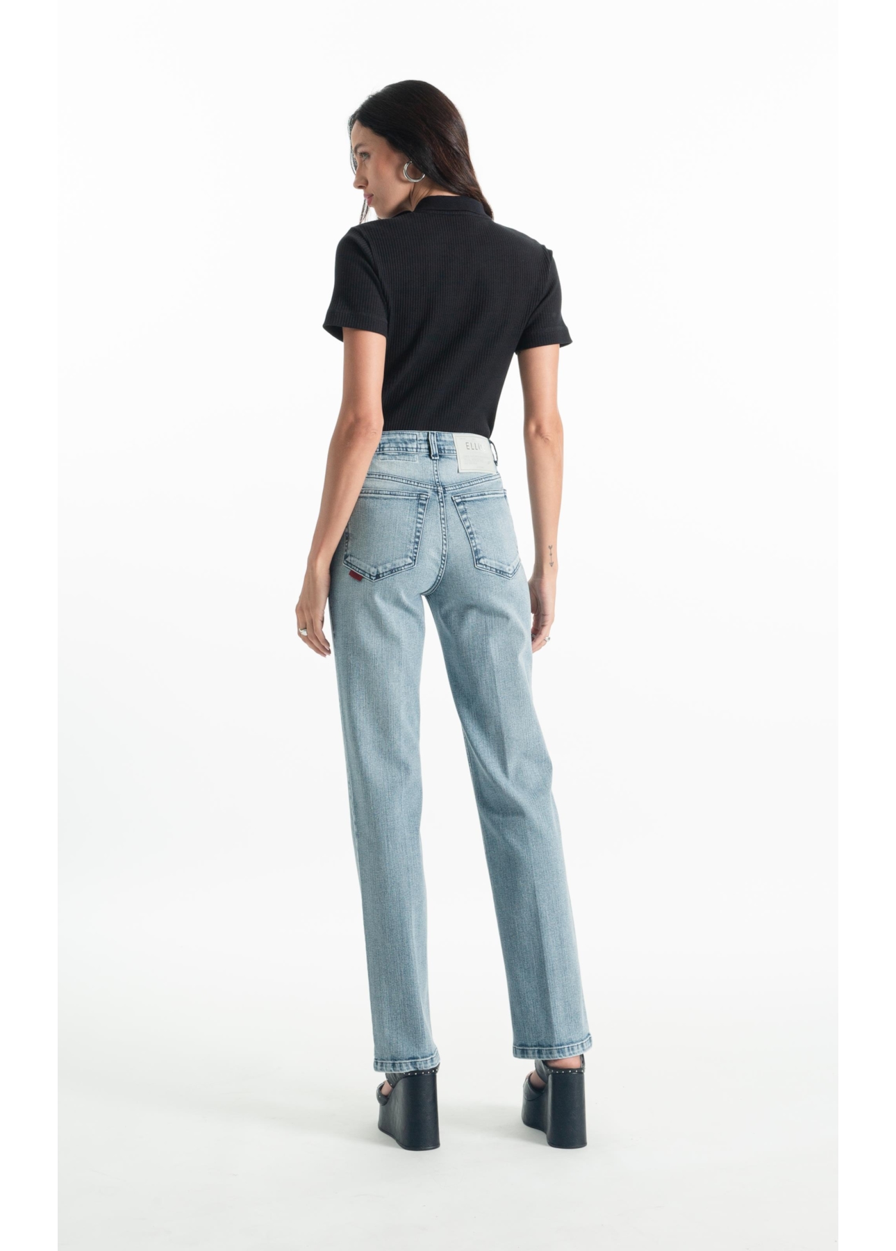 Calça Classic Denim Elastic Reta Lav.Claro