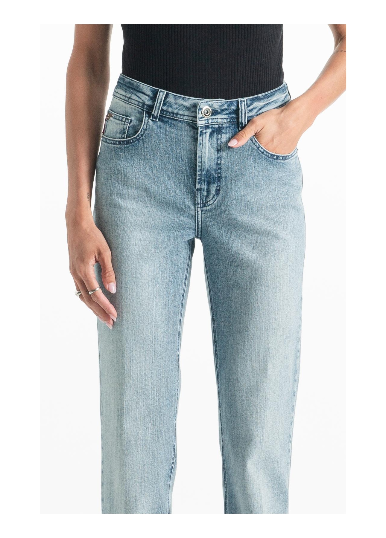 Calça Classic Denim Elastic Reta Lav.Claro